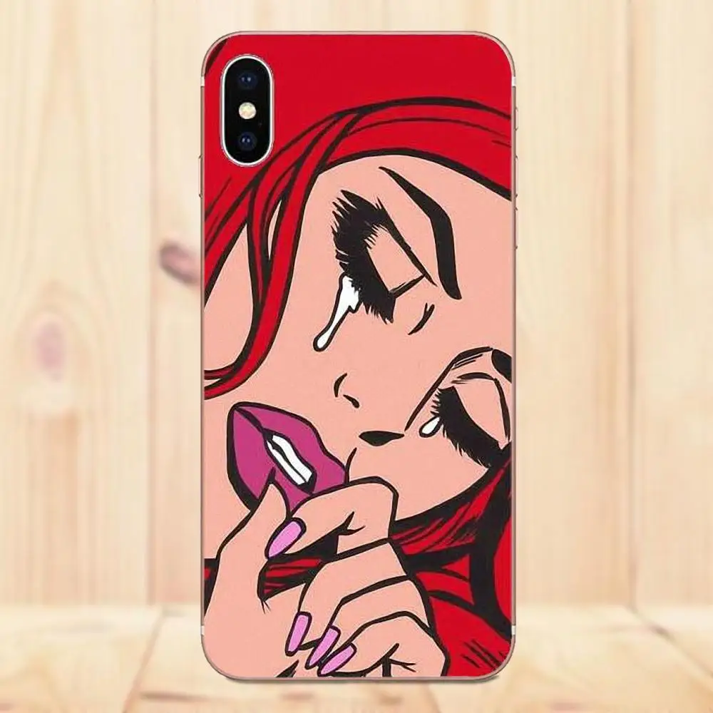 Специально для Huawei Honor 4C 5A 5X 6A 6C 6X 7X 9 V8 V10 Mate 7 8 10 P9 P20 Pro Lite Play Fashion Red Hair Crying Comic Girl |