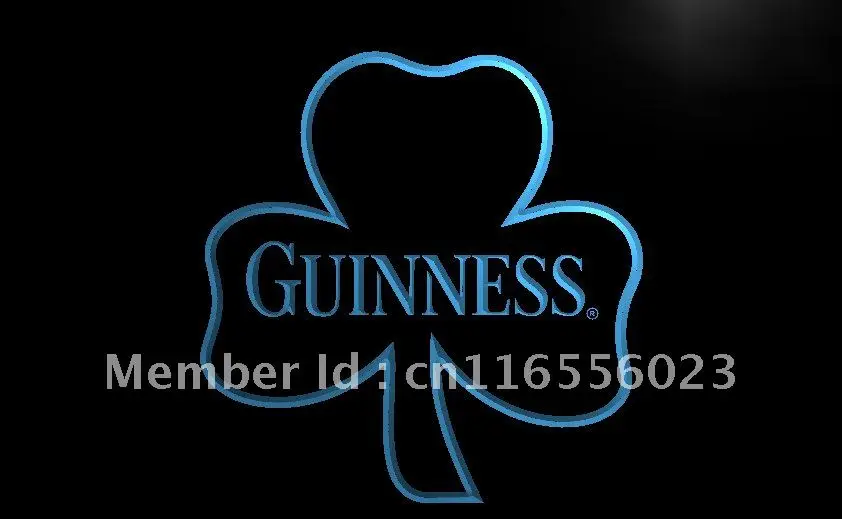 

LA018- Guinness Shamrock Beer Bar Club LED Neon Light Sign home decor crafts