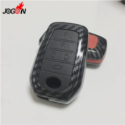 CF Black Умный дистанционный брелок, чехол для ключей чехол из углеродного волокна для Toyota Alphard 2012 PREVIA 2012 настоящий автомобильный корпус для дистанционного ключа - Название цвета: CF Black