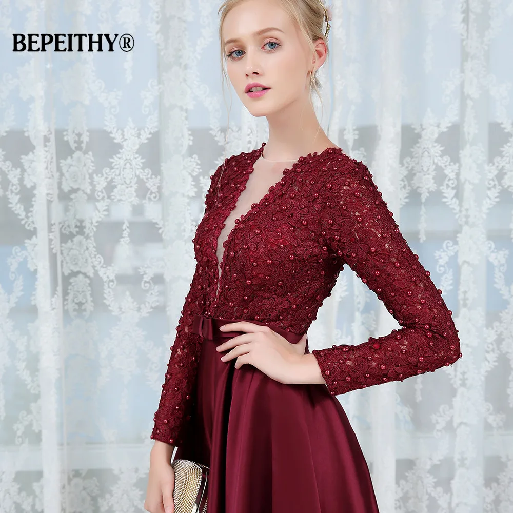 Новое поступление длинное вечернее платье с длинными рукавами элегантные