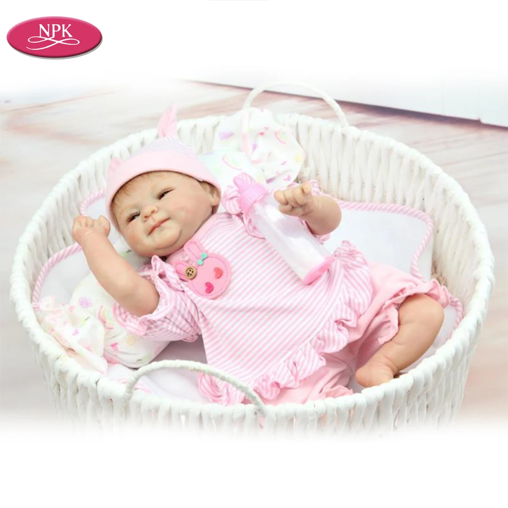 NPK Мягкая силиконовая детская кукла-Реборн ручная работа Реалистичная девочка 18