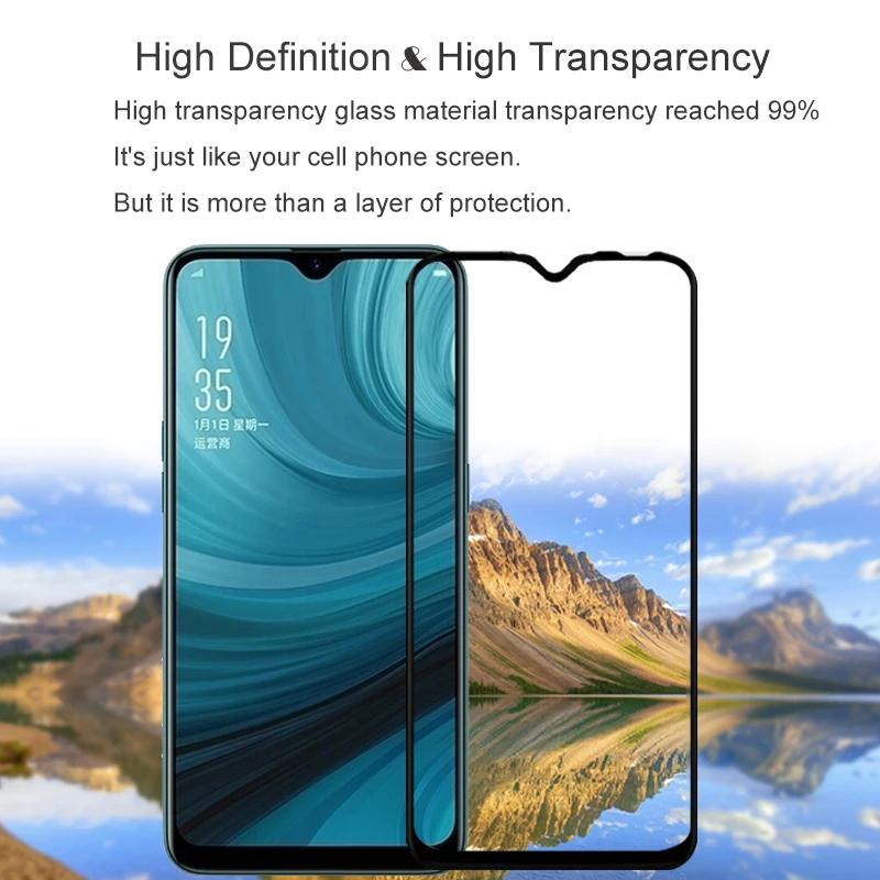 Закаленное стекло для OPPO A7 AX7 6 20 Дюйма 9H ax7 PBFM00 CPH1901 2 шт. | Мобильные телефоны и