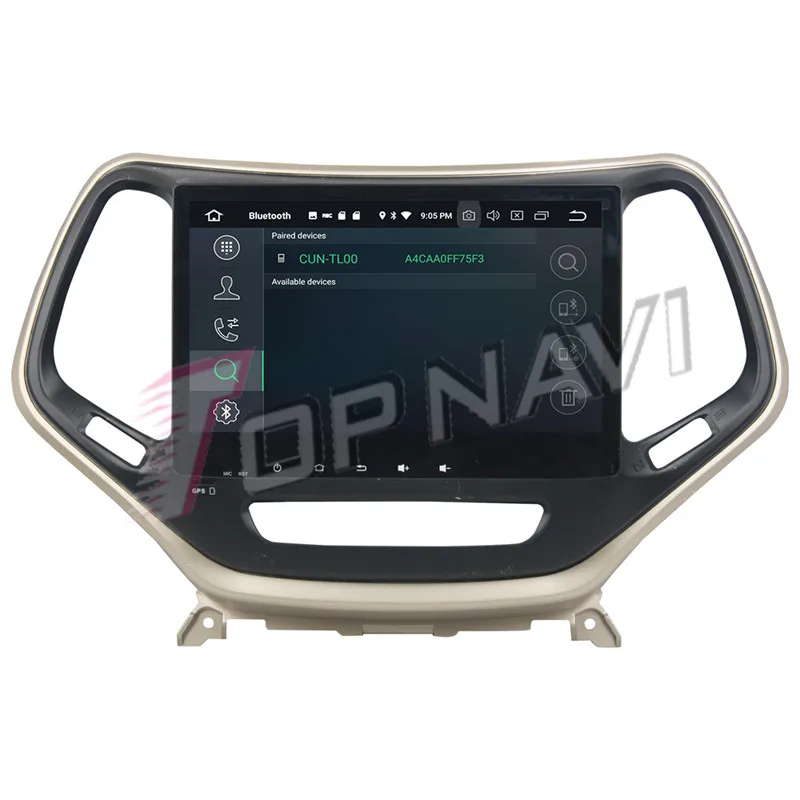 Topnavi Android 8 0 автомобильный медиа центр плеер радио для Jeep Cherokee 2017 2016 стерео 2DIN gps