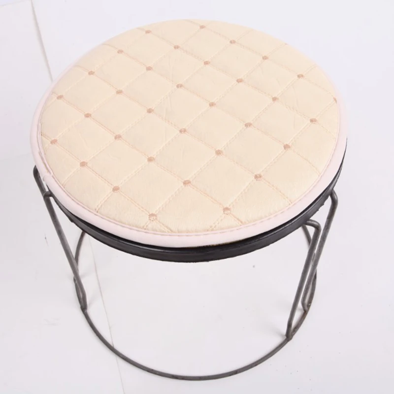 Plaid Beige Мягкая круглая подушка протектор хлопок тканевый барный стул стоматолога Парикмахерская Подушка для стула противоскользящая Подушка для стула студента - Цвет: Plaid Beige
