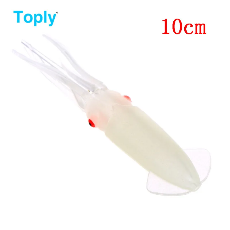 Toply Glow мягкие Рыбалка приманки кальмар осьминог Юбки для женщин Приманка снасти Fluke Джиги световой приманки