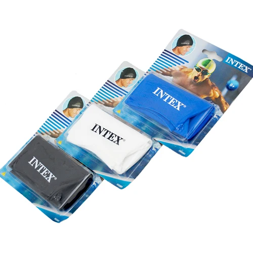 Intex однотонная силиконовая шапочка для купания купальные шапочки