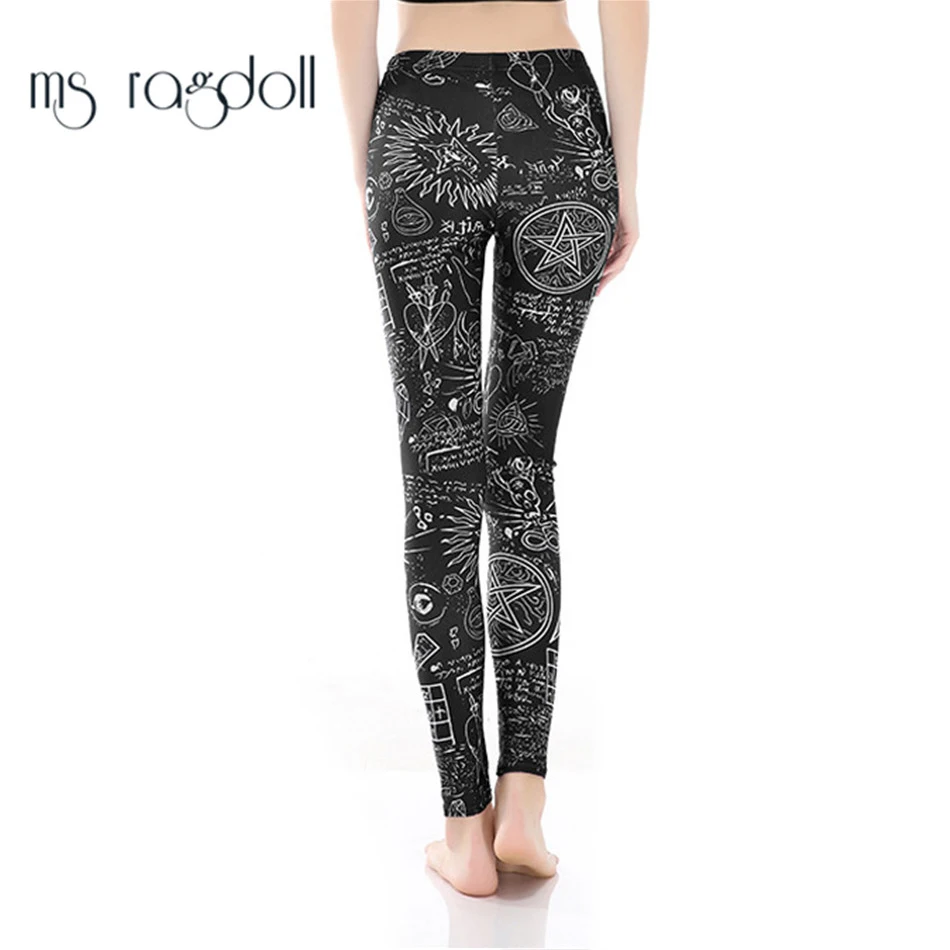 Новинка 2017 года женские с высокой талией черный Леггинсы для женщин плюс размеры