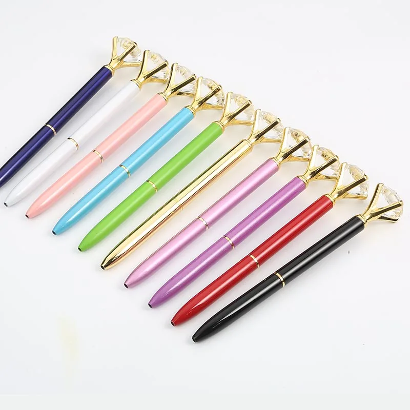 Новинка 1 шт. Хрустальная шариковая ручка модная для девочек 19 карат большая