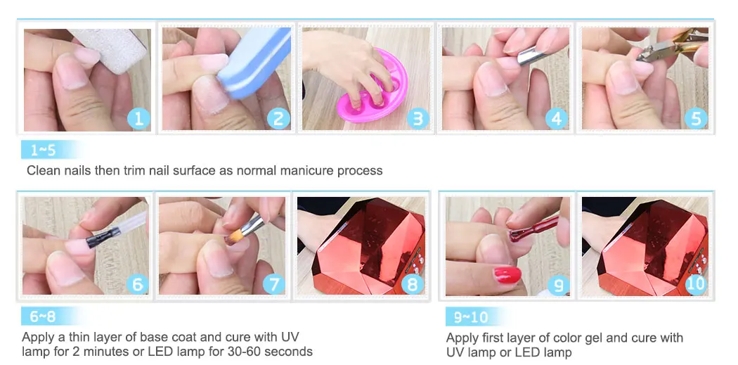8ml Pure Color Nail Polish Soak Off Semi Perment UV LED Glue Nail Polish Lucky Lacquer Top Base Primer Hybrid Stamping Paint