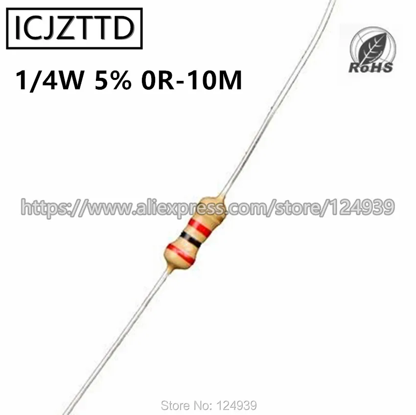 1000 штук пакет 0 25 Вт 5% 1/4 углеродная пленка 620R 680R 750R 820R 910R 1K 1 K 2 5 8 2K 4 7 3K 3 3K3 6 3K6 |