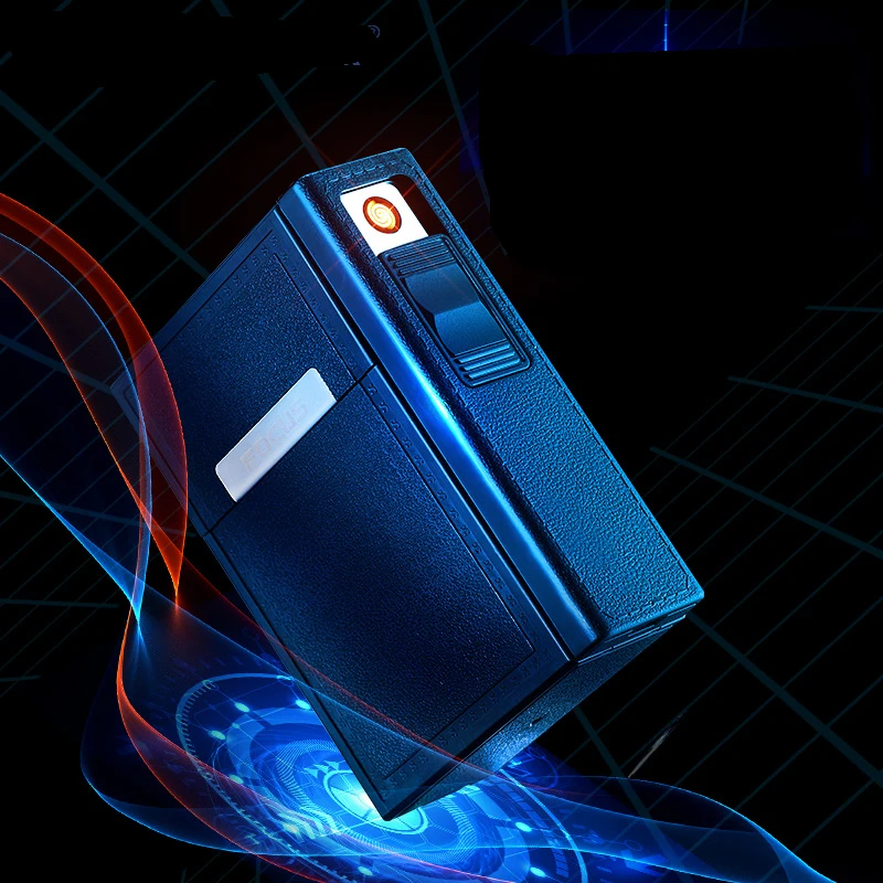 HY043A Креативный новый мужской из нержавеющей стали 20 шт портсигар с USB