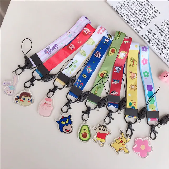 Duffy Bear Crayon Shinchan Flowers Pattern For Camera Mobile Phone Lanyard Neck/Wrist Strap Keys Chain