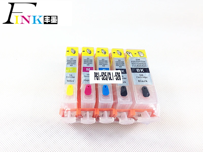 PGI 525 чернильный картридж для Canon MG5250 MG5350 MG6250 MG8250 MG5150 IP4850 IP4950 MX895 MX885 IX6550 MX715 с чипом