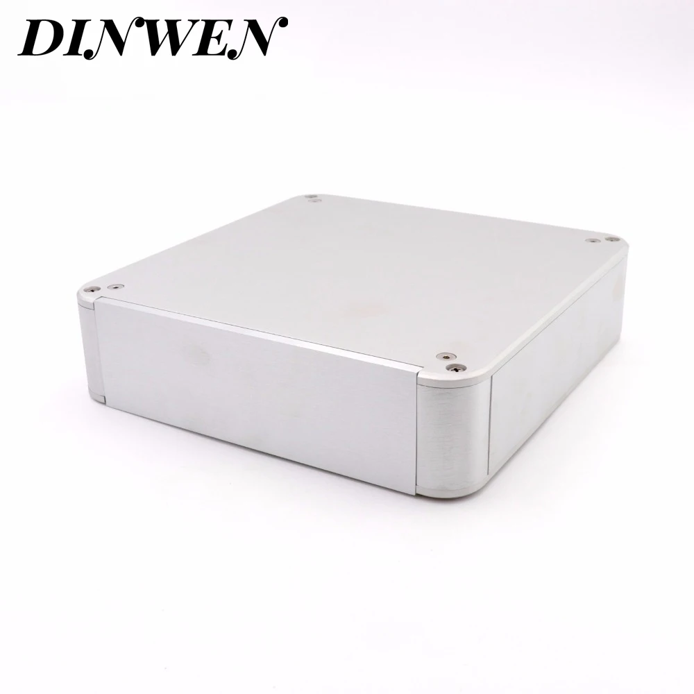 

214x214x55 мм полностью алюминиевый корпус корпуса усилителя для Hifi DIY наушников AMP DAC круглый уголок 1 шт.