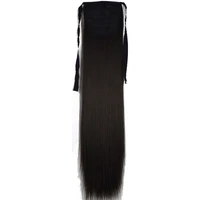 topreety synthetic fiber heat resistant straight ribbon ponytail extensions 1006