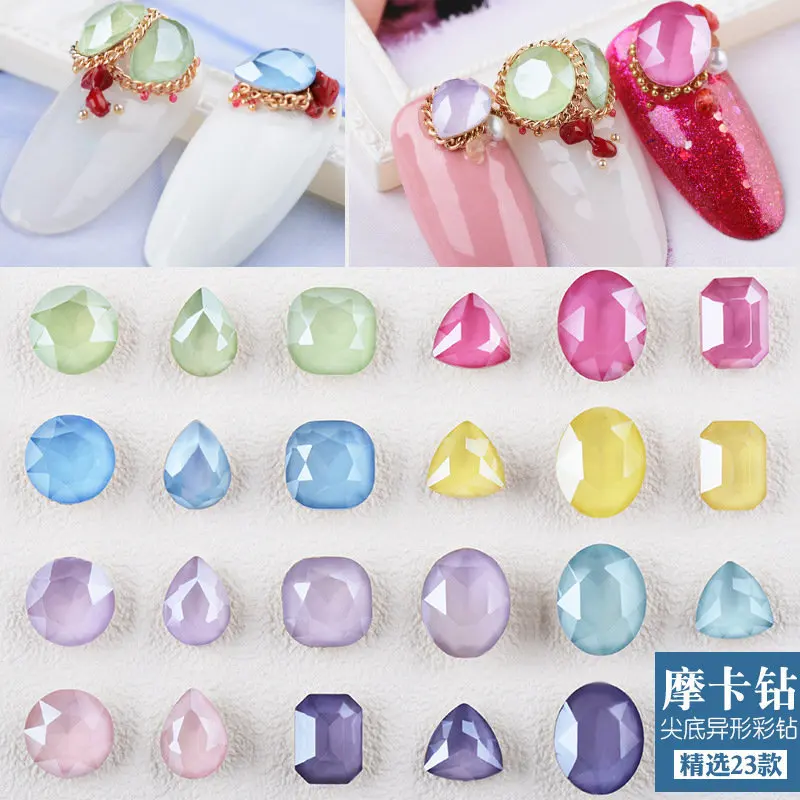 10 шт. маникюрные украшения для ногтей с заостренным концом|jelly rhinestones|nail art crystalnail |