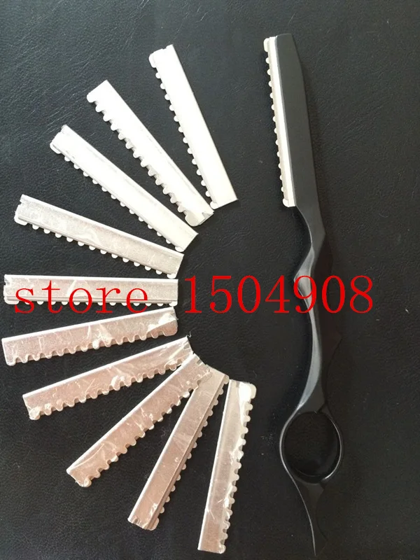 Японская стальная Филировочная бритва с лезвиями прямая салонная