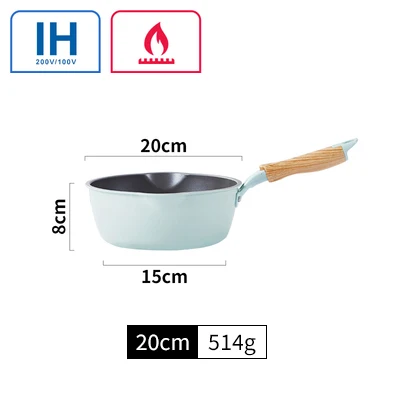Justcook новая сковорода с антипригарным покрытием для жарки стейков яиц вок камень для приготовления пищи общего использования для газовой и индукционной плиты - Цвет: 20cm