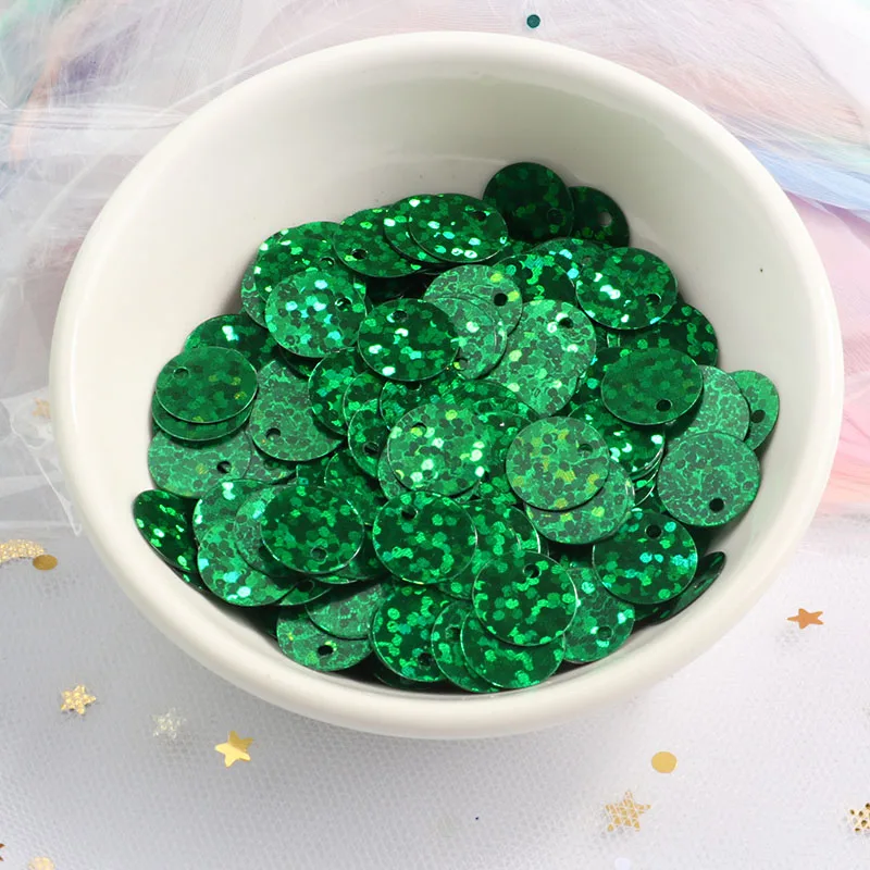 Laser Dark Green 200 шт блестки 10 мм лазерные плоские круглые Блестки с 1 боковым отверстием DIY Блестки для свадебного украшения ювелирные изделия Аксессуары для одежды - Цвет: Laser Dark Green