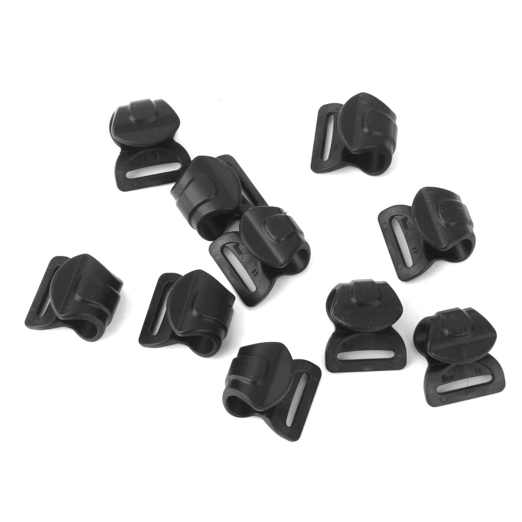 10 шт. пластиковый тент для кемпинга 13 мм|clips for straps|clips plasticclips black |