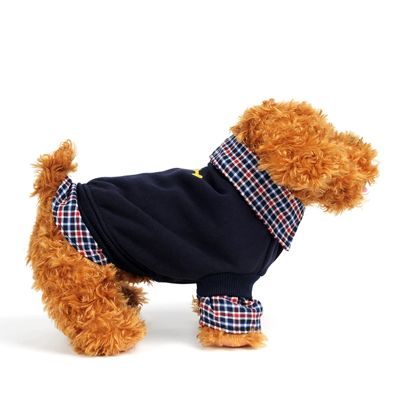 Модная клетчатая Одежда для собак маленькое домашнее животное Чихуахуа Тедди