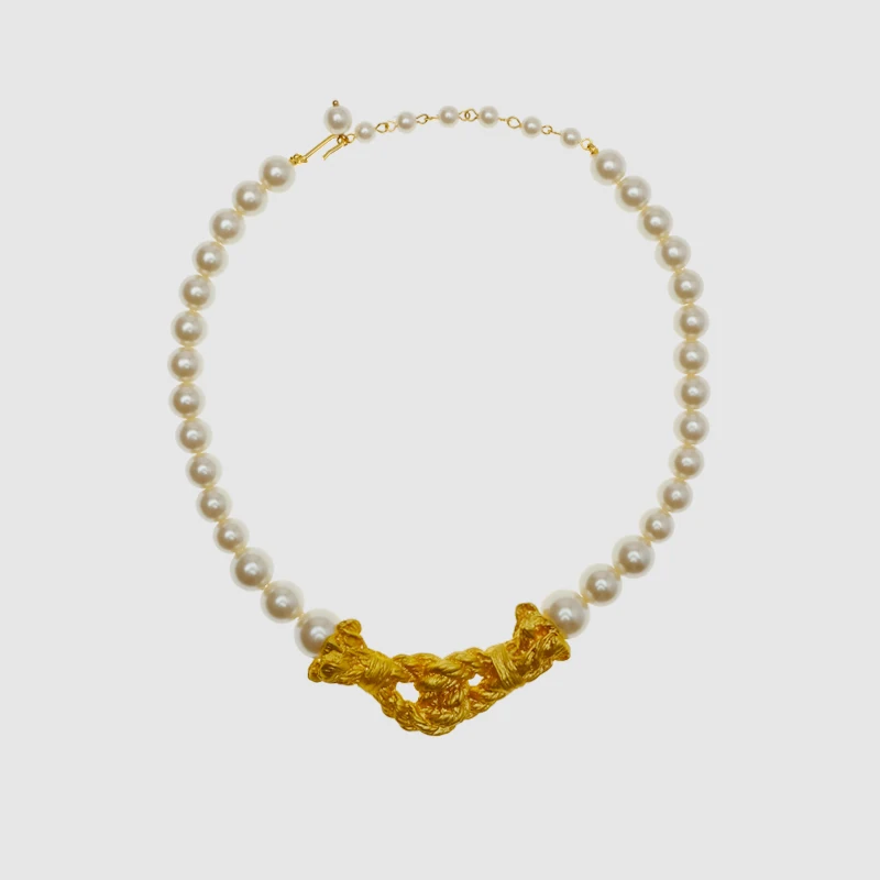 

Amorita boutique fashion simulated-pearl strand knot Necklaces