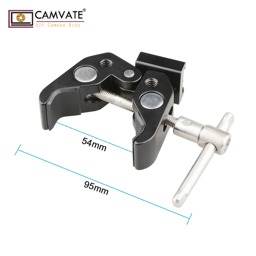 CAMVATE Камера Супер Зажим краб зажим щипцы с 1/4 &quot 20 &amp 3/8&quot 16 резьбовыми
