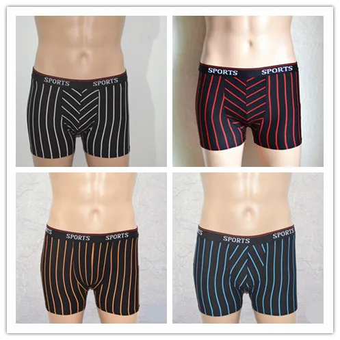 new Fashion High quality men underwear Man's brand Boxers shorts cotton stripe sports Trunks homens Cueca calzoncillos | Мужская