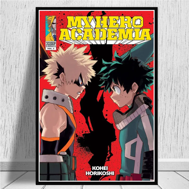 Плакатный принт Boku No Hero Academy Japan аниме, комикс фильм картина маслом картинка на холсте на стену картинки для гостиной домашний декор - Цвет: Тёмно-синий