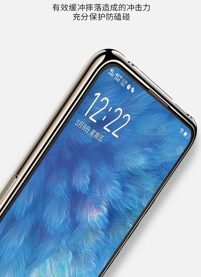 ДЛЯ VIVO V15 Pro чехол Роскошный TPU кромка + Жесткий ПК плексигласа защитный на заднюю