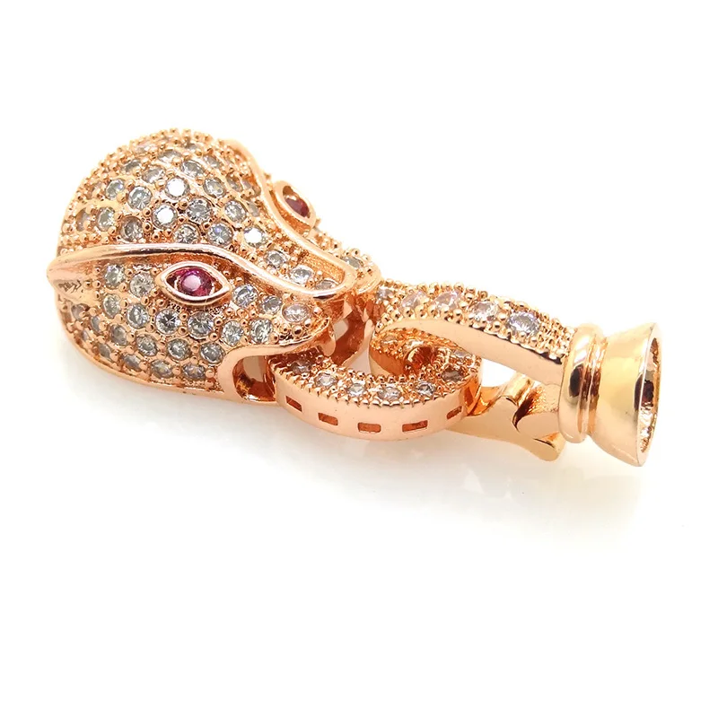 Смешанные цвета голова леопарда гепарда CZ латунная микро паве прозрачный