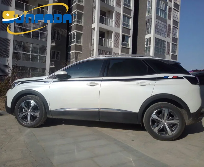 Лидер продаж спортивный Стиль автомобиля Средства ухода за кожей наклейка Наклейки для автомобиля для Peugeot 3008 3008gt /4008 5008 обе стороны стикеры автомобиль-Стайлинг