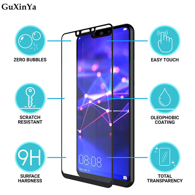 Защитное стекло для экрана Huawei Mate 20 Lite полное клеевое закаленное MaiMang 7 покрытие |