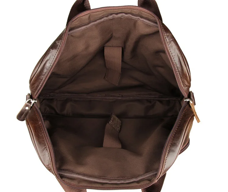 

Nesitu Coffee Color Vintage Genuine Leather Men Briefcase Portfolio 14 inch Laptop Bag Messenger bags #M7334