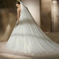 miara l bride wedding veil long tail 3 meters long wedding veil 3 meters long veil simple light yarn