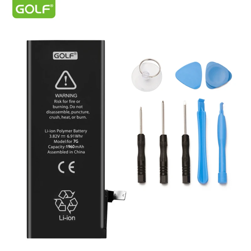 Оригинальный аккумулятор Golf для iPhone 7 встроенный телефона 1960 мАч сменные батареи