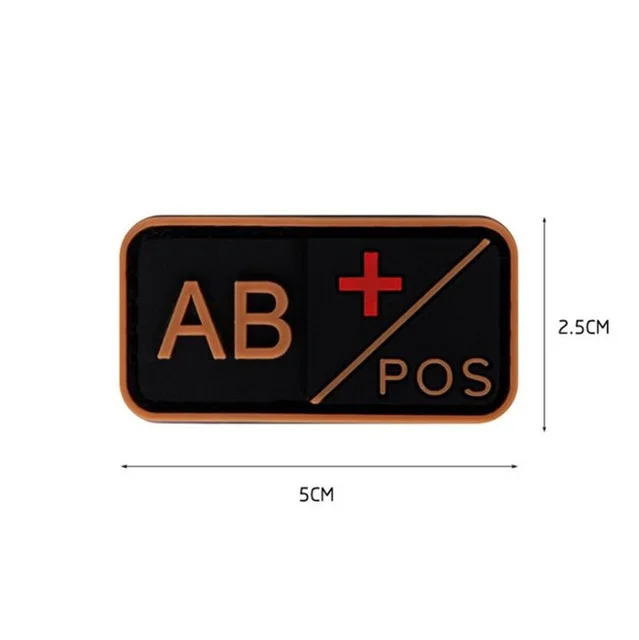 11 3D ПВХ A+ B+ AB+ O+ Положительный POS A-B-AB-O-отрицательный NEG Тип крови группа патч для одежды Военный резиновый нагрудный знак крючок и петля - Цвет: 11