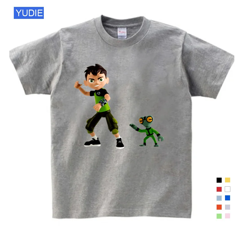 Новая детская футболка Omnitrix Ben 10 футболка Топы для маленьких мальчиков, летние футболки для мальчиков и девочек с героями мультфильмов Розовая Одежда - Цвет: T-shirt