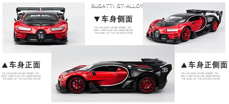 1/24 Diecasts& игрушечные транспортные средства Bugatti GT Континентальная модель автомобиля коллекция автомобилей игрушки для мальчика Детский подарок brinquedos