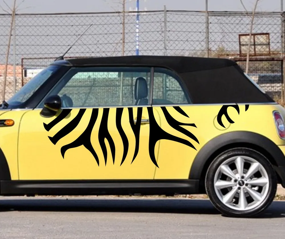 Автомобильные наклейки в полоску зебры спортивные 71 ''для MINI S One SD виниловые