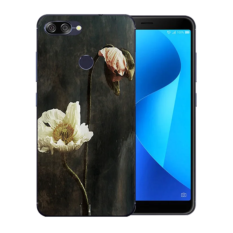 5.7 inch For Asus ZenFone Max Plus M1 ZB570TL Clear Back Cover Blossom Pattern Zenfone Plus(M1) X018DC Slim Case |