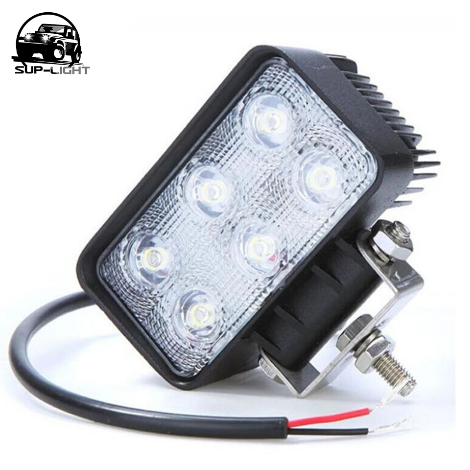 Квадратная светодиодсветильник противотуманная фара 1 шт. 4 5 дюйма 12 В 24 18 Вт 6 к с