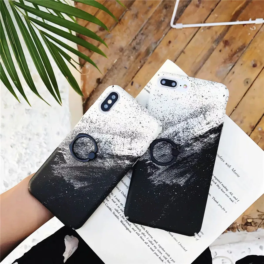 Чехлы под мрамор звездное небо Луна для huawei P20 Lite mate 20 Pro кольцевая ручка подставка