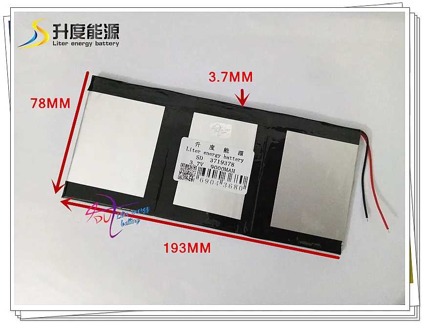 3719378 3 7 V 9000mAH 4080190 полимерный литий-ионный/литий-ионный аккумулятор для планшетных