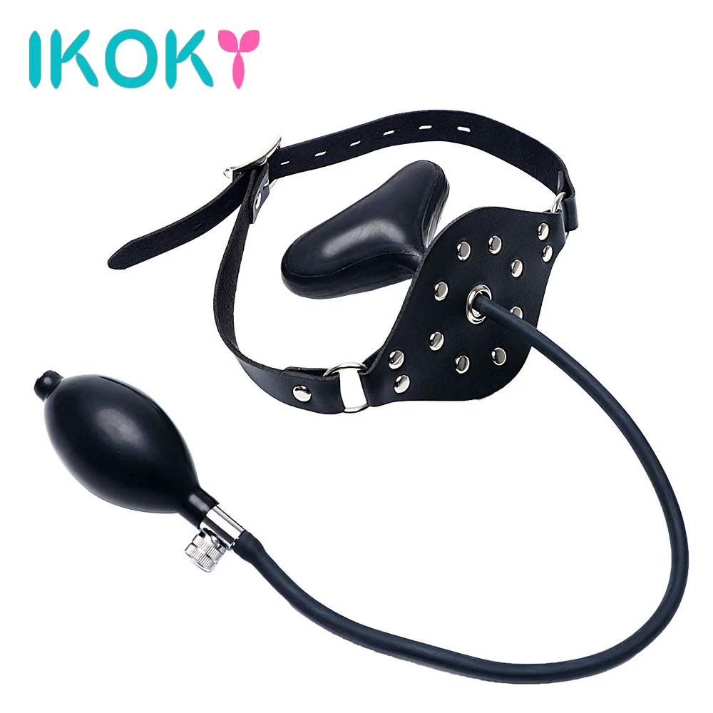 IKOKY секс игрушки для пар оральная фиксация Рот Надувные флирт фиксаторы рот кляп