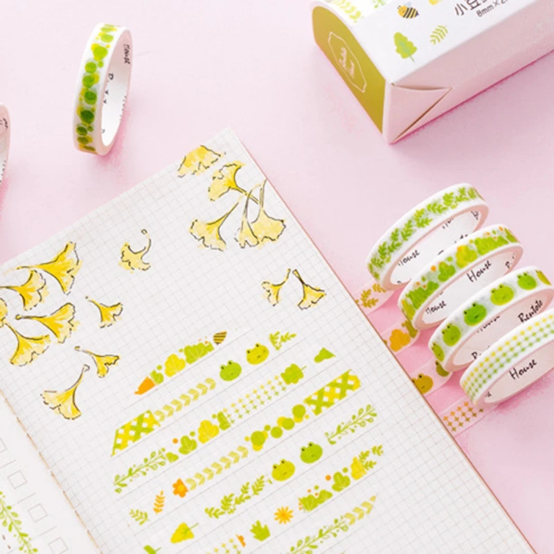 10 рулонов декоративной ленты из Васи бумаги для творчества поделок упаковки