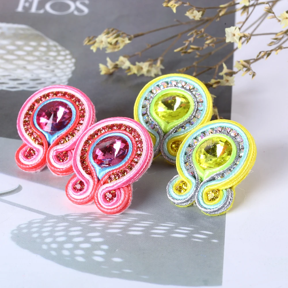 KPacTa светильник Роскошные плетеные Сутажные серьги ручной работы этнические