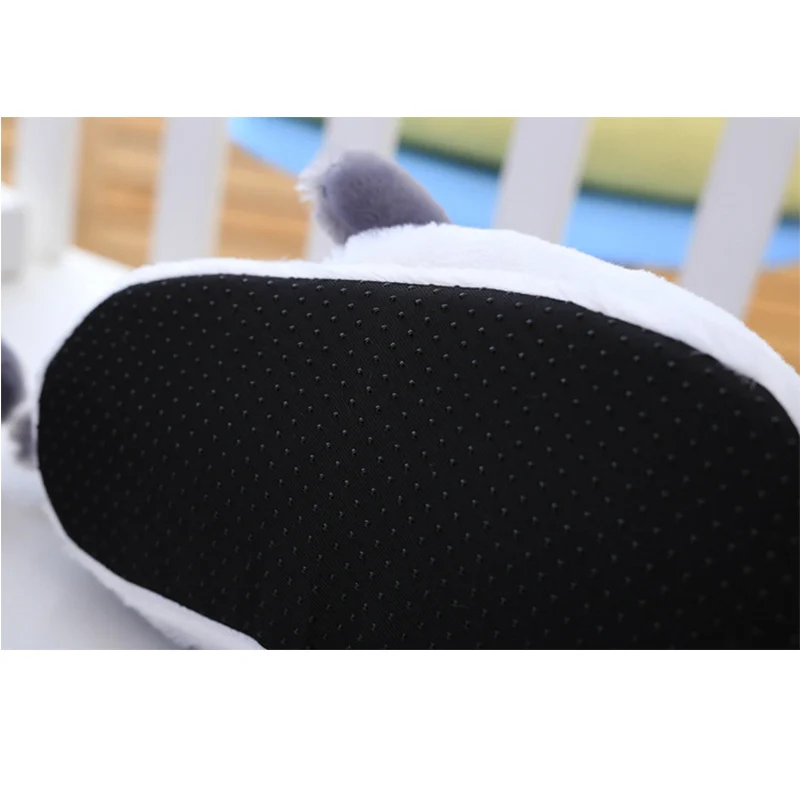 Милые тапочки акулы для девочек зимняя теплая Домашняя обувь с героями