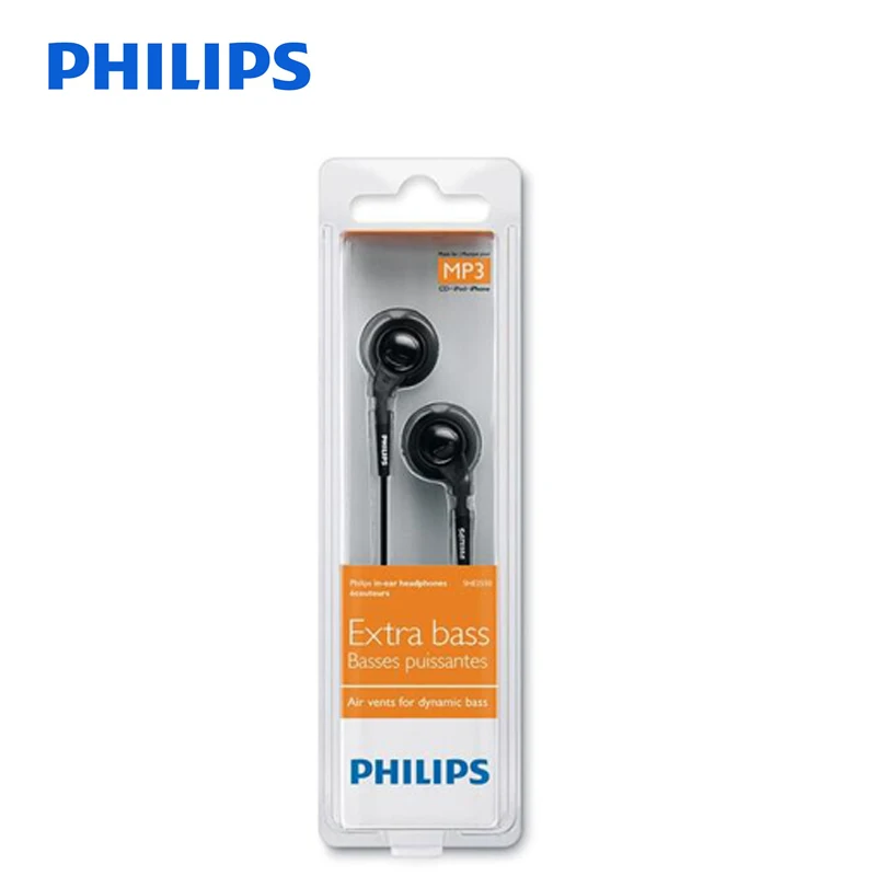 Philips наушники Поддержка gameaudio MP3 Loptap с 3 5 мм линии Стиль для модели SHE2550|mp3 earphone|earphone