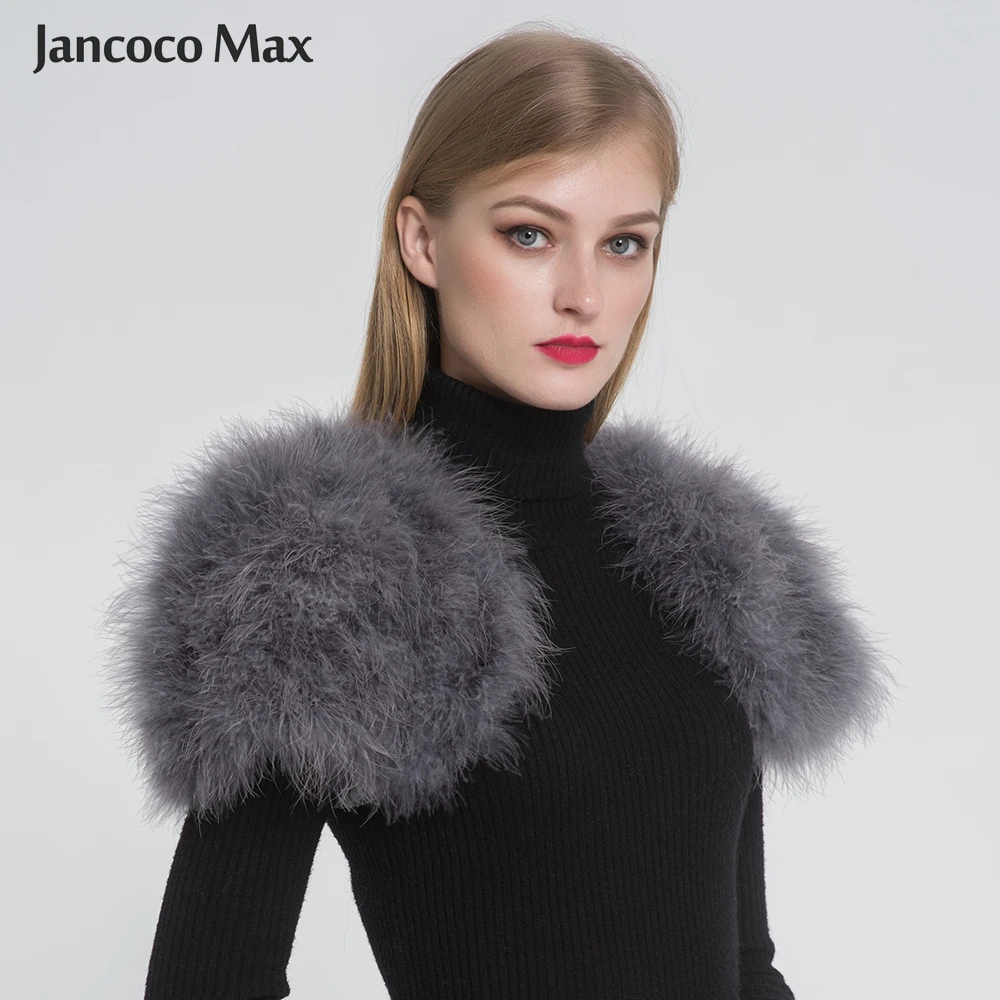 Jancoco Max накидка из натурального меха, Женская шаль из натурального страусиного пера, Модное пончо, лидер продаж, один размер S1264
